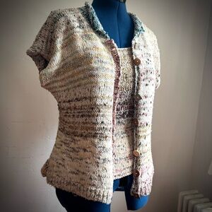 Refashioned Anne M Knitwear Natural Cotton Sweater Set